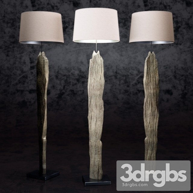 Arcadia Buffed Natural Driftwood Floor Lamp 3dsmax Download - thumbnail 1