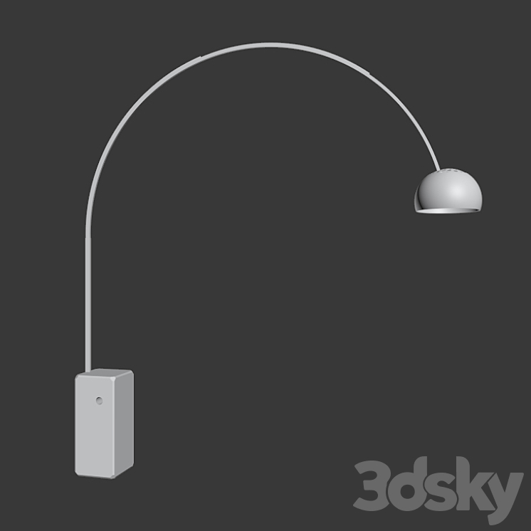 Arco Flos Floor Lamp 3DS Max - thumbnail 2