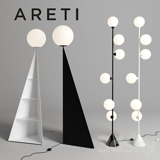 Areti Floor Lamp set 2 3ds Max - thumbnail 1