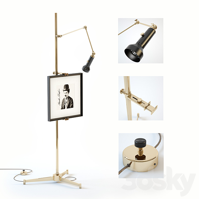 Arredoluce. “Sculptural Easel Lamp” 3DSMax File - thumbnail 1