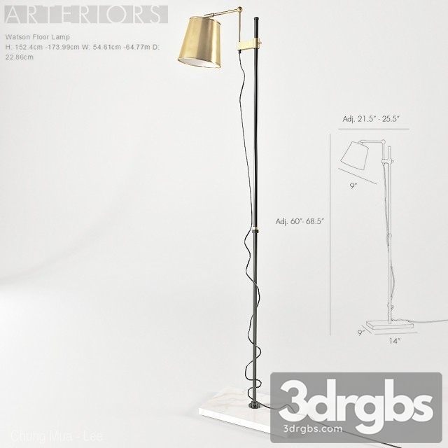 Arteriors Watson Floor Lamp 3dsmax Download - thumbnail 1