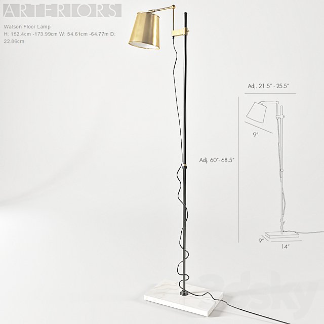 Arteriors Watson Floor Lamp 3DSMax File - thumbnail 1