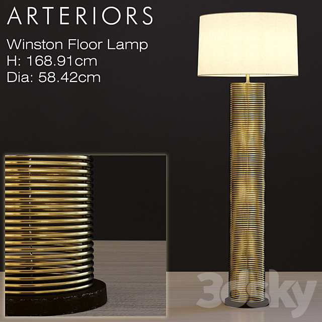 Arteriors Winston Floor Lamp 3DSMax File - thumbnail 1