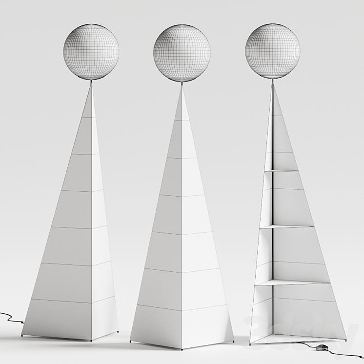 Atelier Areti Bonhomme Floor Lamp 3DS Max Model - thumbnail 2