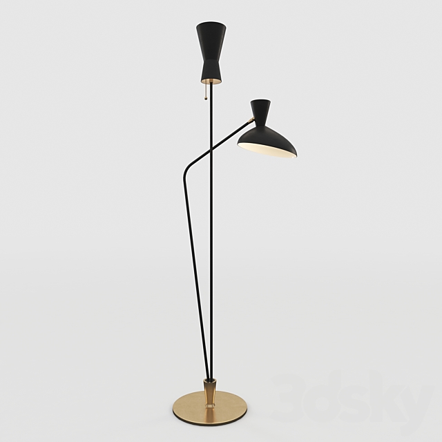 Austen Large Dual Function Floor Lamp 3DSMax File - thumbnail 2