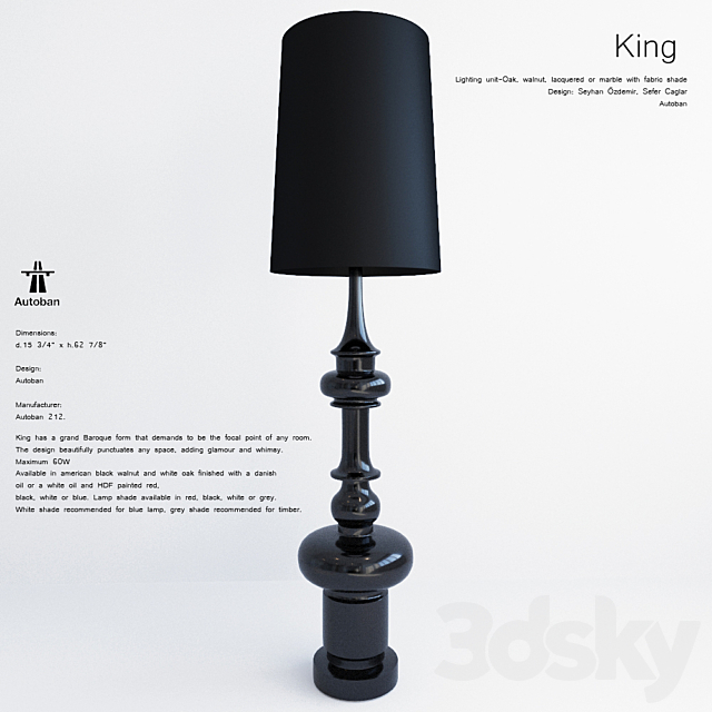 Autoban King lamp 3ds Max - thumbnail 1