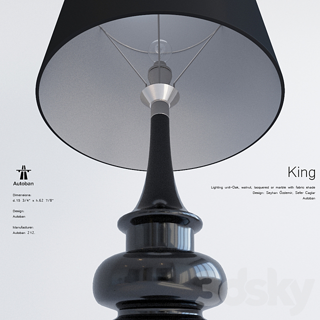 Autoban King lamp 3ds Max - thumbnail 2