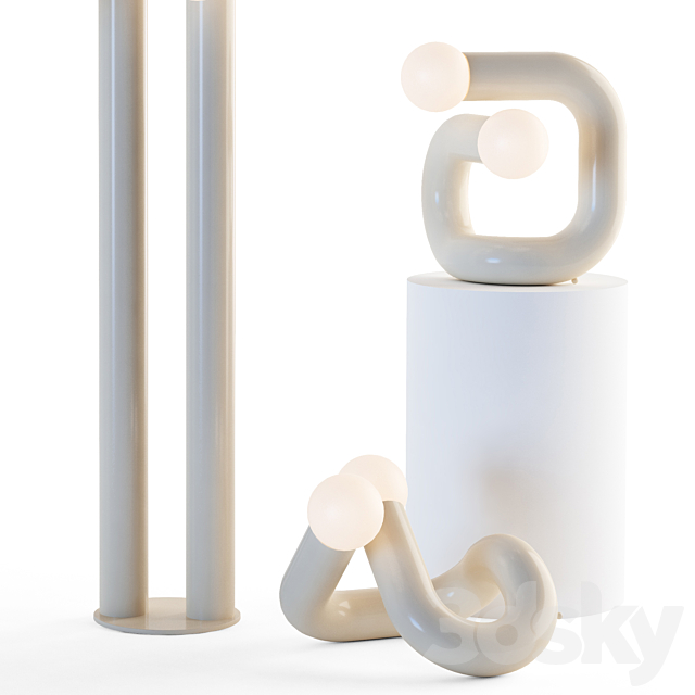 Axel Chay LAMPADAIRE set 3DS Max Model - thumbnail 6