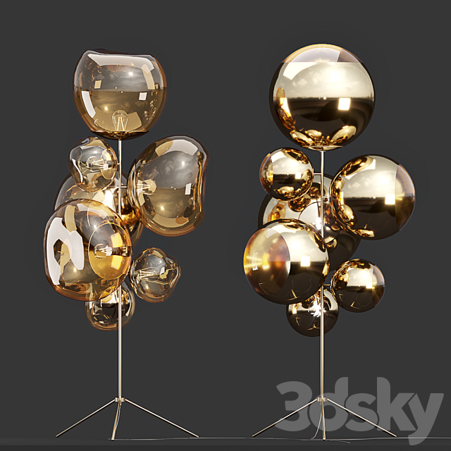 Ball Stand Chandelier Gold 3ds Max - thumbnail 2