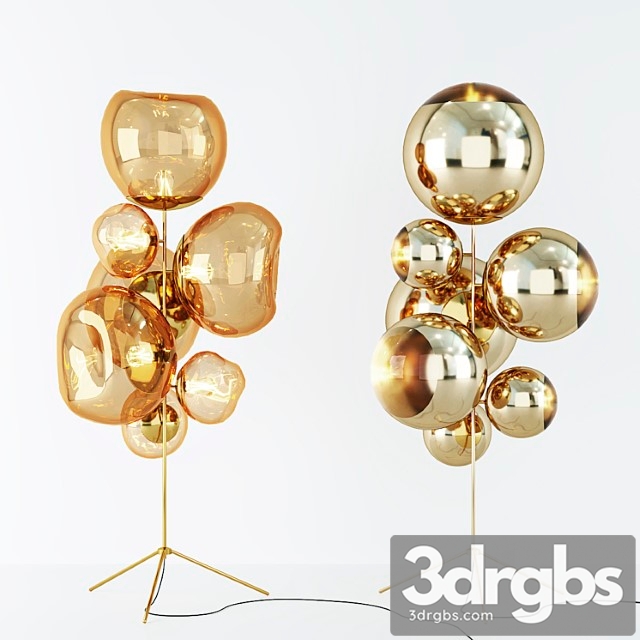 Ball stand chandelier gold - thumbnail 1