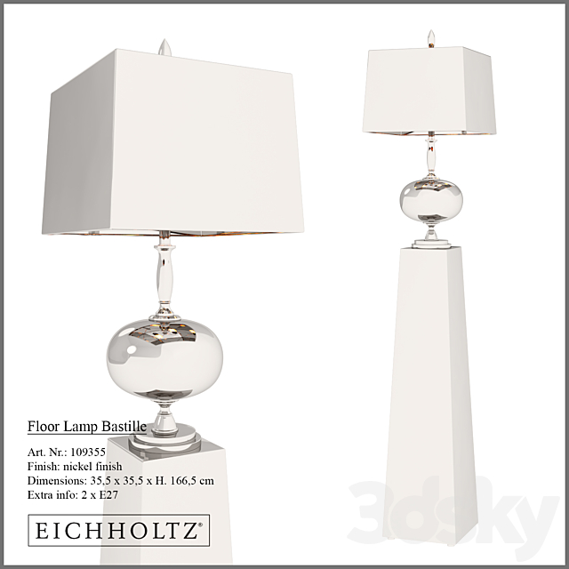 Bastille Floor Lamp by Eichholtz 3ds Max - thumbnail 1