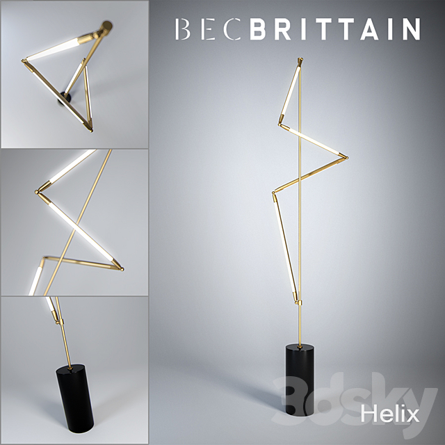 Bec Brittain Helix Floor Lamp 3DS Max Model - thumbnail 1