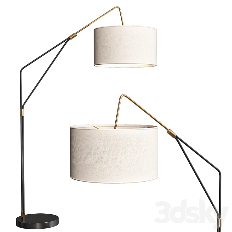 Bedside Floor Lamp 3DS Max - thumbnail 1