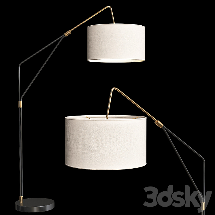 Bedside Floor Lamp 3DS Max - thumbnail 2
