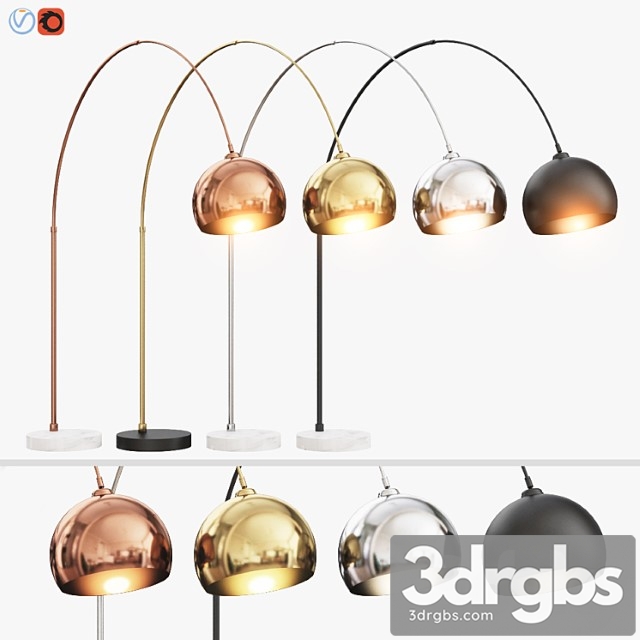 Bow large floor lamp made 3dsmax Download - thumbnail 1