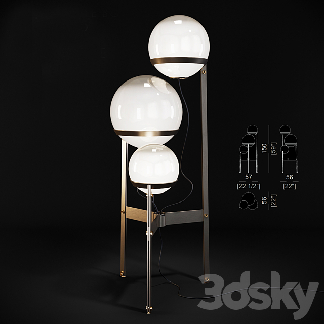 Bubble floor lamp 3DSMax File - thumbnail 1