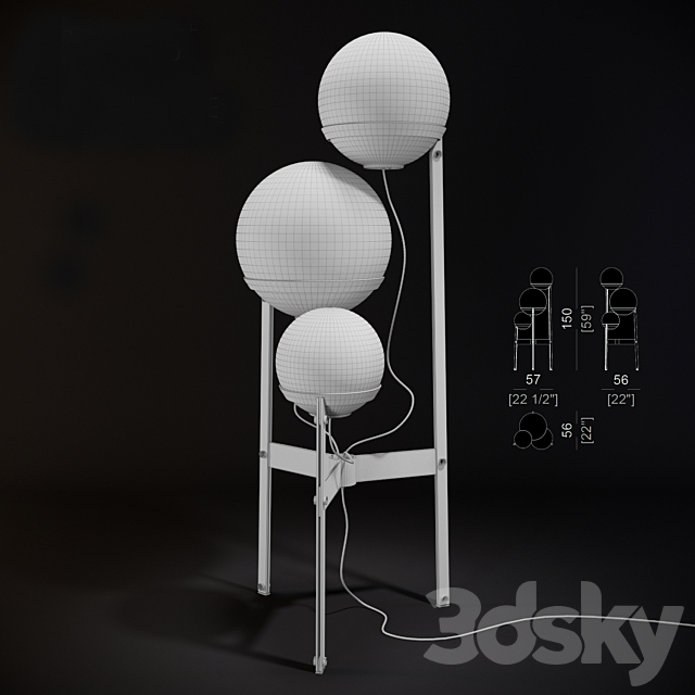 Bubble floor lamp 3DSMax File - thumbnail 2