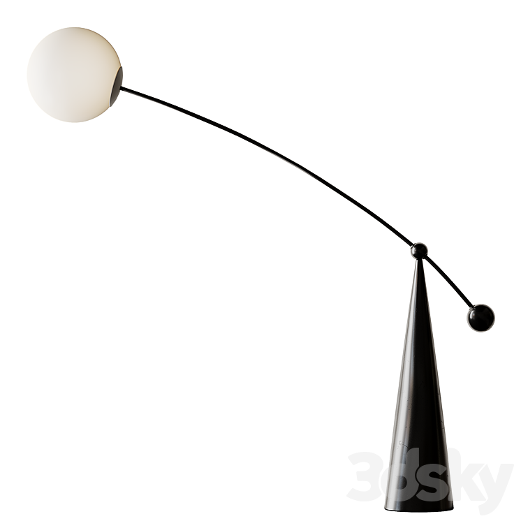 Bubbly Nordic Style Standing Lamp 3DS Max Model - thumbnail 3