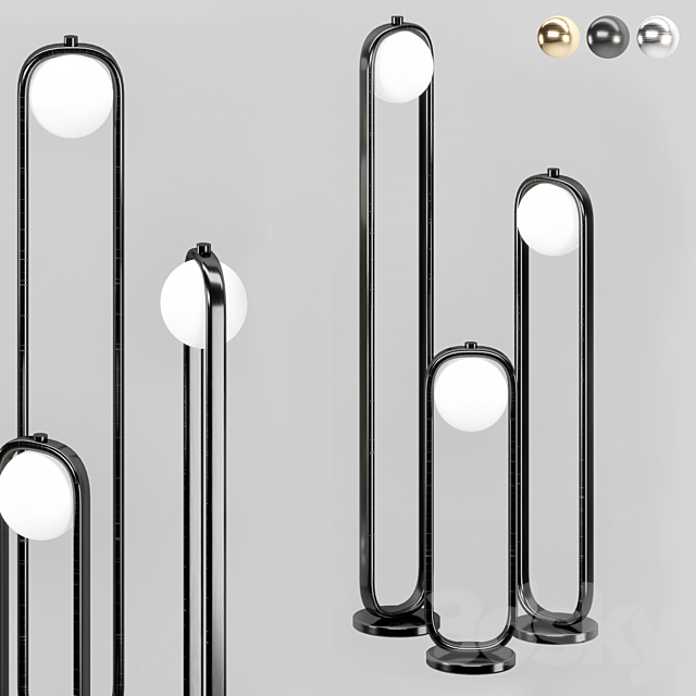 C Ball Floor Lamp 01 3DS Max Model - thumbnail 2