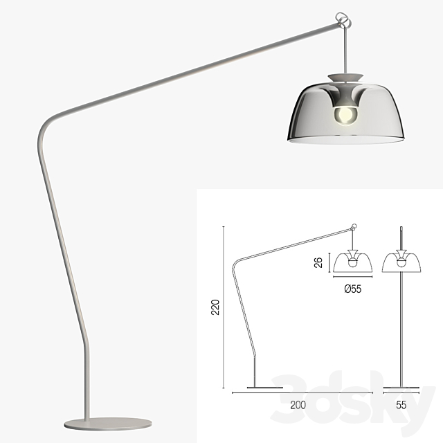 Calligaris arpege floor lamp 3DSMax File - thumbnail 1