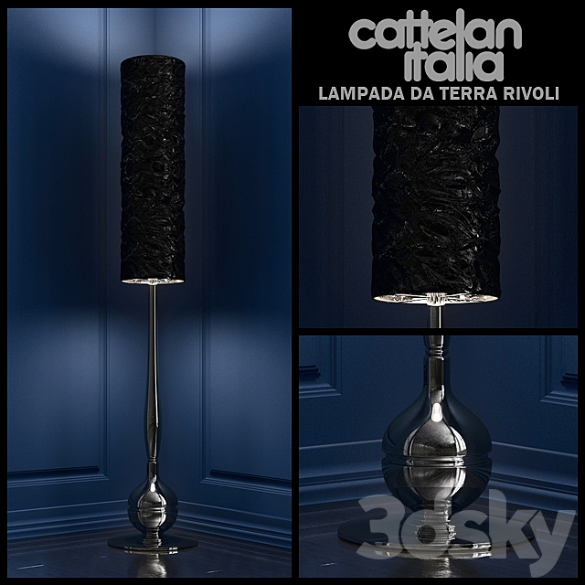 cattelan italia noir LAMPADA DA TERRA RIVOLI 3ds Max - thumbnail 1