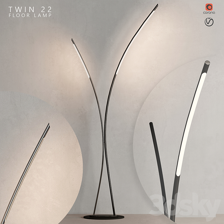 Cattelan Italia Twin 2022.1 Line 3DS Max Model - thumbnail 3