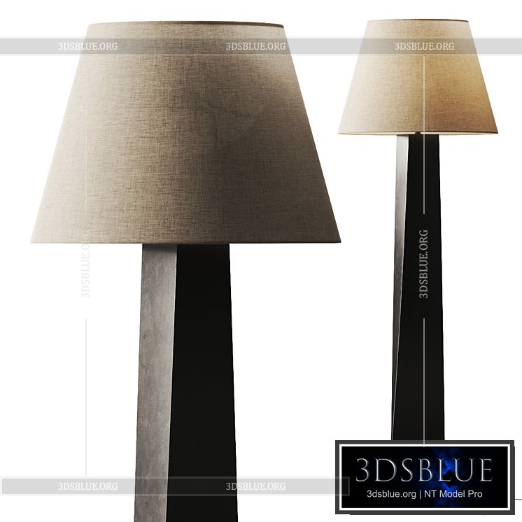 CB2 Beke Bronze Floor Lamp 3DS Max - thumbnail 3