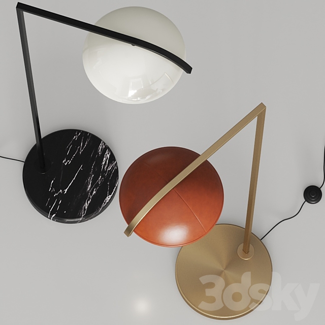 CB2 Belgrave Floor Lamp 3DS Max Model - thumbnail 2