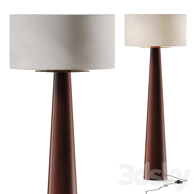 CB2 Eastside Acacia Wood Floor Lamp 3ds Max - thumbnail 1