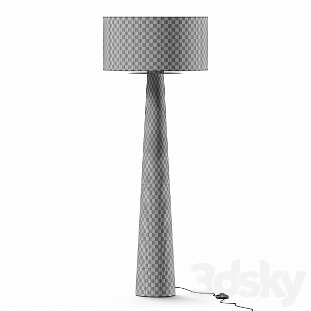 CB2 Eastside Acacia Wood Floor Lamp 3ds Max - thumbnail 3