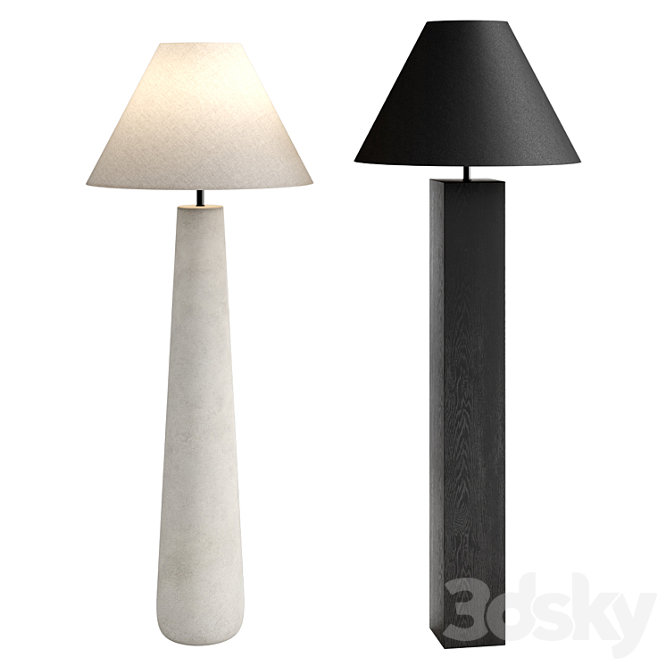 CB2 floor lamp set 2 3DS Max - thumbnail 1