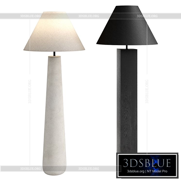 CB2 floor lamp set 2 3DS Max - thumbnail 3