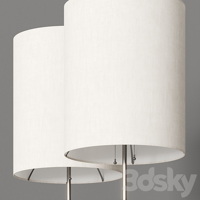 CB2 Raw Marble Floor Lamp 3DS Max Model - thumbnail 3