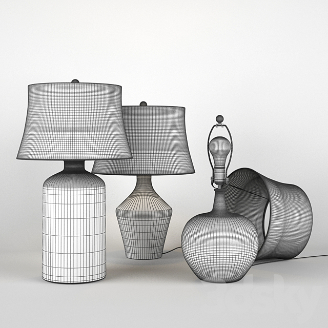 Clift Glass Table Lamp 3DSMax File - thumbnail 2