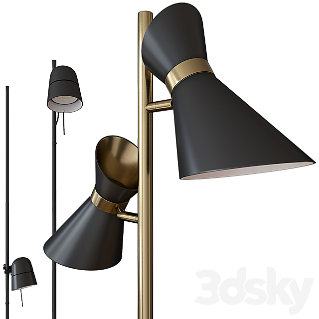 Counterbalance floor lamp Luceplan. Jared floor lamp 3DSMax File - thumbnail 2