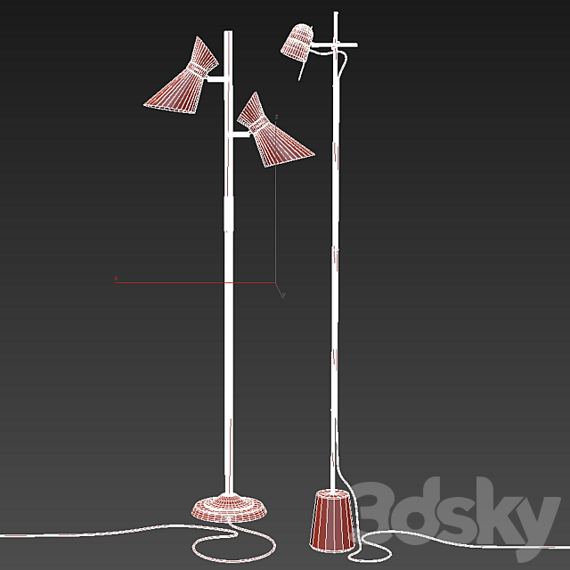 Counterbalance floor lamp Luceplan. Jared floor lamp 3DSMax File - thumbnail 4