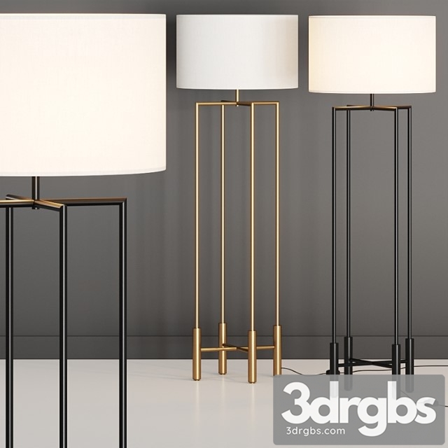 Crate and barrel bodil four legged floor lamp 3dsmax Download - thumbnail 1