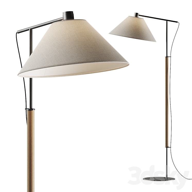 Crate and Barrel Luka Petite Directional Floor Lamp 3DS Max - thumbnail 1