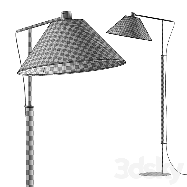 Crate and Barrel Luka Petite Directional Floor Lamp 3DSMax File - thumbnail 4