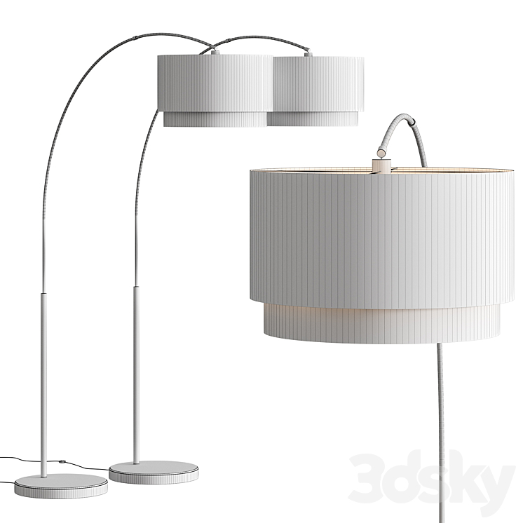 Crate and Barrel Meryl Arc Floor Lamp 3DS Max - thumbnail 2