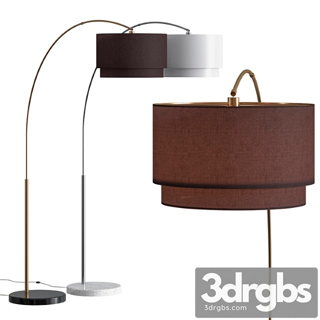 Crate and barrel meryl arc floor lamp 3dsmax Download - thumbnail 1