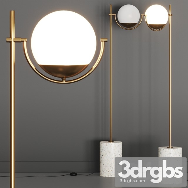 Crate and barrel rondure globe floor lamp 3dsmax Download - thumbnail 1