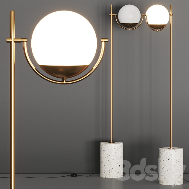 Crate and Barrel Rondure Globe Floor Lamp 3DSMax File - thumbnail 1