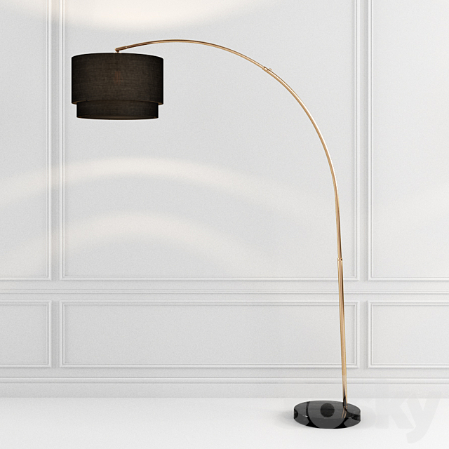 Crate & Barrel Floor Lamp Set 3DS Max Model - thumbnail 3