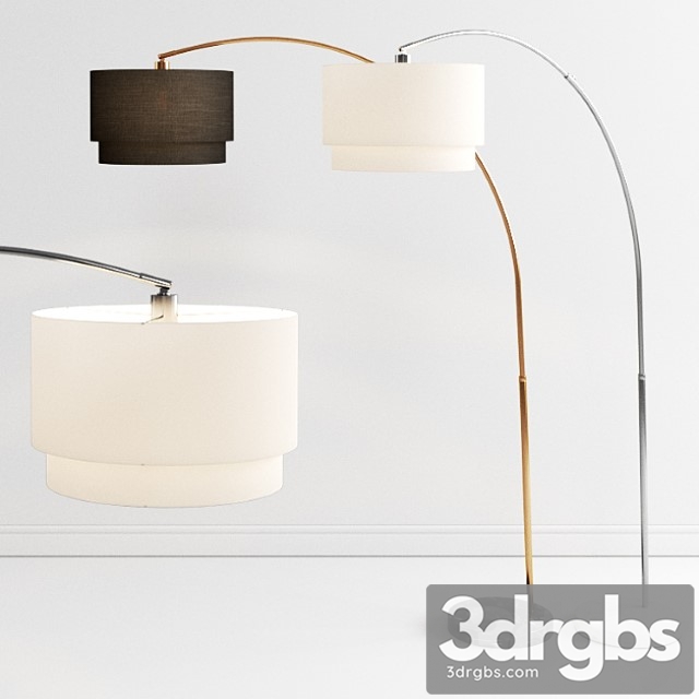 Crate Barrel Meryl Arc Brass Floor Lamp 3dsmax Download - thumbnail 1