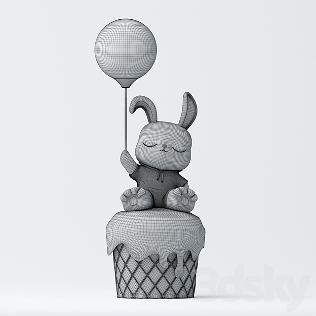 Cute rabbit floor lamp 3DSMax File - thumbnail 2