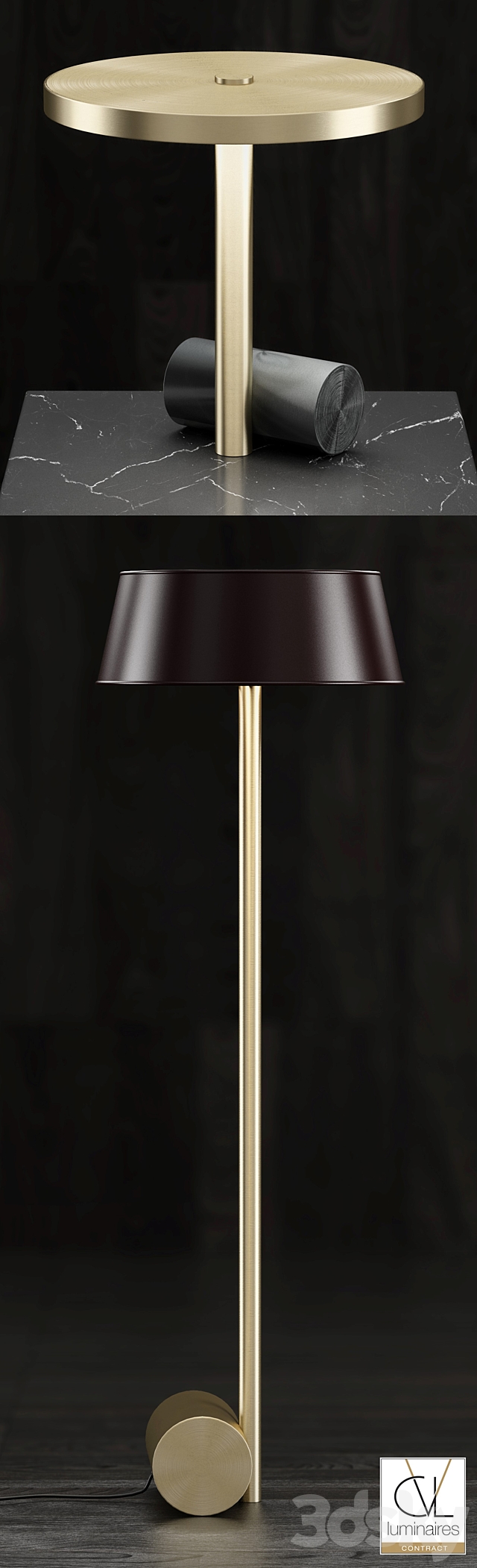 CVL Contract Calé (e) Table Lamp & Floor Lamp Collection 3DS Max Model - thumbnail 2