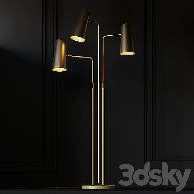 cypress 3-arm FLOOR LAMP 3DSMax File - thumbnail 2