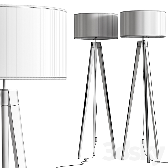 Dema Edgar Tripod Floor Lamp 3DS Max Model - thumbnail 5