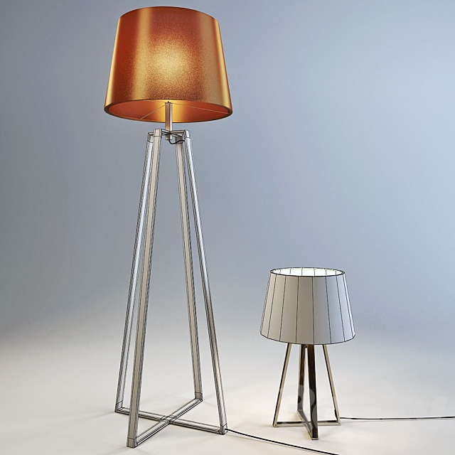 Desk and floor lamps. model COFFEE. from the company LUCIDE. Belgium. 3DSMax File - thumbnail 2